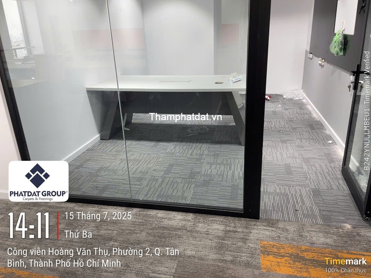 thảm sàn văn phòng ttc building phồi hợp